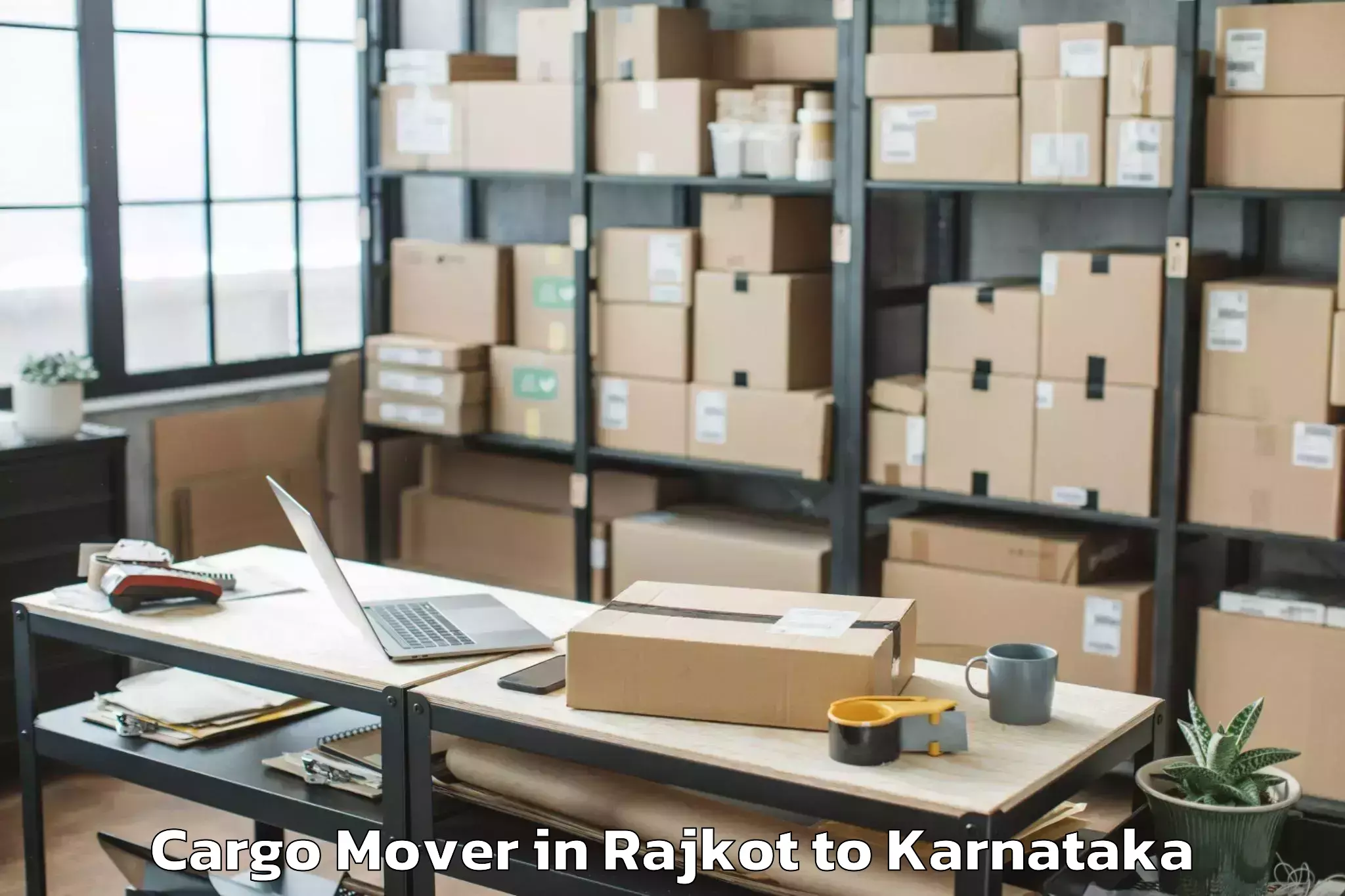 Professional Rajkot to Malligenahalli Cargo Mover